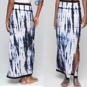 Athleta Tie Dye Marina-Navy Maxi Skirt